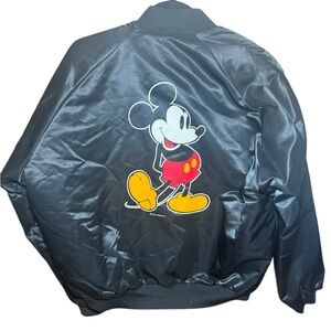 Vintage 1980’s Chalk Line Classic Mickey Black Satin Jacket
